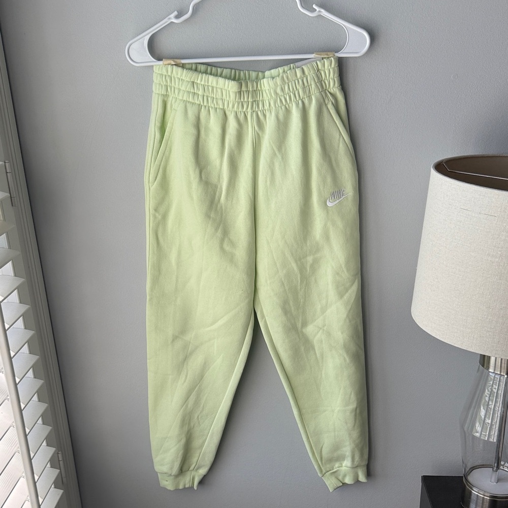 Nike Light Green Kids Sweatpants Joggers